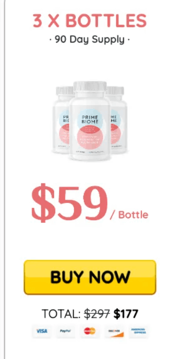 PrimeBiome 3 bottles